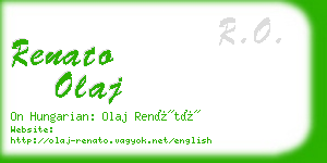 renato olaj business card